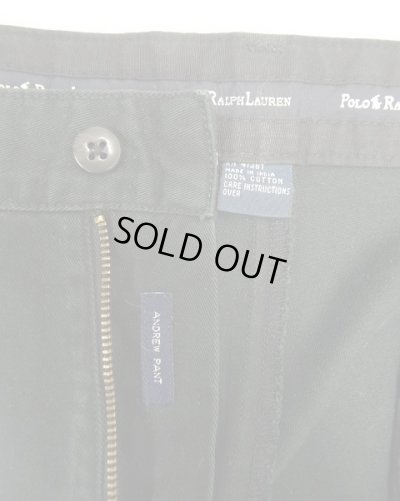 画像2: 90'S RALPH LAUREN "ANDREW PANT" ツープリーツ チノパンツ ブラック (VINTAGE)