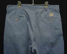 他の写真3: 90'S RALPH LAUREN "ボックスロゴ" ツープリーツ チノパンツ ブルー USA製 (VINTAGE)