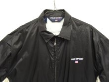 他の写真1: 90'S RALPH LAUREN "POLO SPORT" 三角タグ チンスト付き リップストップナイロン ドリズラージャケット ブラック/ホワイト (VINTAGE)
