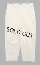 90'S RALPH LAUREN "ボックスロゴ" ノープリーツ チノパンツ オフホワイト USA製 (VINTAGE)