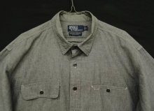 他の写真1: 90'S RALPH LAUREN "DUNGAREE WORKSHIRT" シャンブレー ワークシャツ ブラック (VINTAGE)