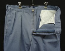 他の写真1: 90'S RALPH LAUREN "ボックスロゴ" ツープリーツ チノパンツ ブルー USA製 (VINTAGE)