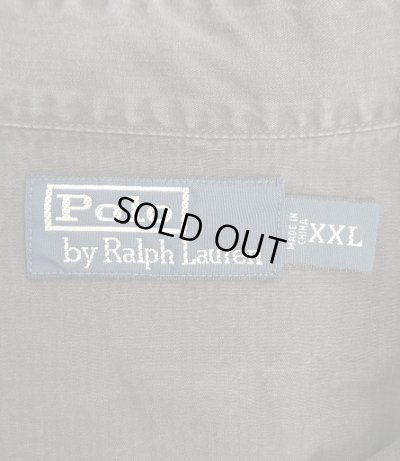 画像2: 90'S RALPH LAUREN チンスト付き バックステンシル ワークシャツ ブラック (VINTAGE)