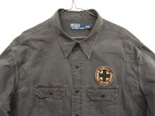 他の写真1: 90'S RALPH LAUREN チンスト付き バックステンシル ワークシャツ ブラック (VINTAGE)