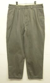 90'S RALPH LAUREN "ANDREW PANT" ツープリーツ チノパンツ カーキ (VINTAGE)