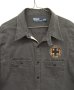 画像3: 90'S RALPH LAUREN チンスト付き バックステンシル ワークシャツ ブラック (VINTAGE)