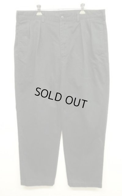 画像1: 90'S RALPH LAUREN "ANDREW PANT" ツープリーツ チノパンツ ブラック (VINTAGE)