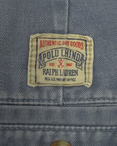 画像5: 90'S RALPH LAUREN "ボックスロゴ" ツープリーツ チノパンツ ブルー USA製 (VINTAGE)