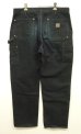 画像4: CARHARTT ダブルニー ダック ペインターパンツ ブラック W36L32 USA製 (VINTAGE) (4)