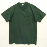 70'S TOWNCRAFT シングルステッチ 耳付きポケット 半袖 Tシャツ ダークグリーン (VINTAGE)