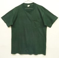 70'S TOWNCRAFT シングルステッチ 耳付きポケット 半袖 Tシャツ ダークグリーン (VINTAGE)