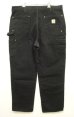 画像4: CARHARTT ダブルニー ダック ペインターパンツ ブラック W38L32 USA製 (VINTAGE) (4)