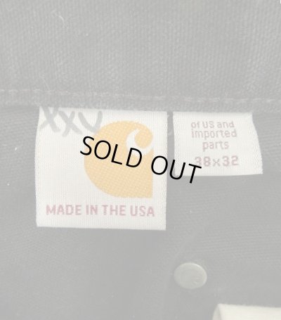画像2: CARHARTT ダブルニー ダック ペインターパンツ ブラック W38L32 USA製 (VINTAGE)