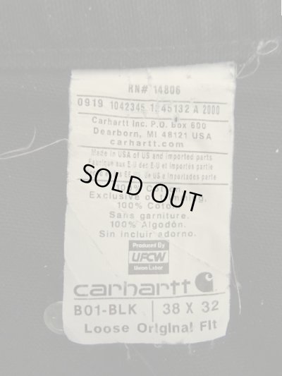画像3: CARHARTT ダブルニー ダック ペインターパンツ ブラック W38L32 USA製 (VINTAGE)