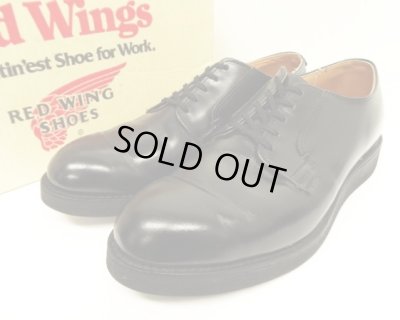 画像1: 80'S RED WING 101 "プリント羽タグ" レザー ポストマンシューズ ブラック 箱付き USA製 (VINTAGE)