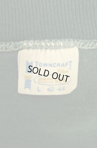 画像2: 70'S TOWNCRAFT シングルステッチ 耳付きポケット 半袖 Tシャツ ダークグリーン (VINTAGE)