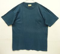 80'S BANANA REPUBLIC シングルステッチ 耳付きポケット 半袖 Tシャツ ブルー USA製 (VINTAGE)