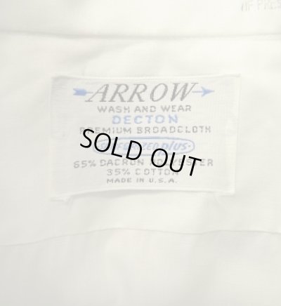 画像2: 60'S ARROW "DECTON" 長袖 ポプリンシャツ オフホワイト USA製 (VINTAGE)