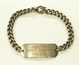 アメリカ軍 US NAVY RESERVE "U.S.N.R刻印入り" IDプレート チェーンブレスレット シルバー (VINTAGE)