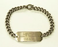 アメリカ軍 US NAVY RESERVE "U.S.N.R刻印入り" IDプレート チェーンブレスレット シルバー (VINTAGE)