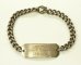 画像1: アメリカ軍 US NAVY RESERVE "U.S.N.R刻印入り" IDプレート チェーンブレスレット シルバー (VINTAGE) (1)