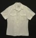 画像1: 50'S アメリカ軍 USMA "CADET STORE WEST POINT" コットンツイル 半袖 オープンカラーシャツ ホワイト (VINTAGE) (1)