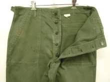 他の写真1: 60'S アメリカ軍 US ARMY "OG107" 初期モデル コットンサテン 平ボタン ベイカーパンツ L (VINTAGE)