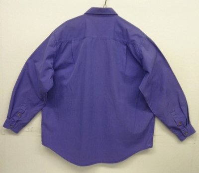 画像3: 90'S PATAGONIA 旧タグ 三角フラップ 長袖 ワークシャツ ブルー マカオ製 (VINTAGE)