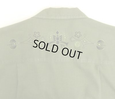 画像6: 04'S PATAGONIA "RHYTHM" 刺繍入り ヘンプ 長袖 フルジップシャツ オリーブ (VINTAGE)