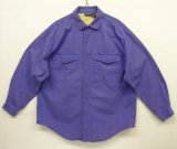 90'S PATAGONIA 旧タグ 三角フラップ 長袖 ワークシャツ ブルー マカオ製 (VINTAGE)