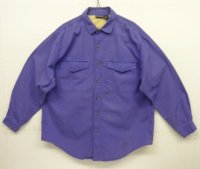 90'S PATAGONIA 旧タグ 三角フラップ 長袖 ワークシャツ ブルー マカオ製 (VINTAGE)