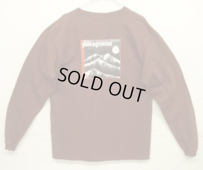 画像1: 90'S PATAGONIA "BENEFICIAL T'S" バックプリント 長袖 Tシャツ ブラウン USA製 (VINTAGE)