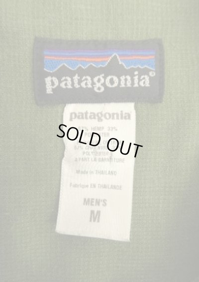画像2: 04'S PATAGONIA "RHYTHM" 刺繍入り ヘンプ 長袖 フルジップシャツ オリーブ (VINTAGE)