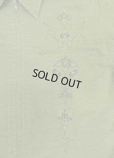 画像3: 04'S PATAGONIA "RHYTHM" 刺繍入り ヘンプ 長袖 フルジップシャツ オリーブ (VINTAGE)