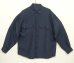 画像1: DANIEL HECHTER フラップ付きポケット 長袖 シルクシャツ ネイビー (VINTAGE) (1)