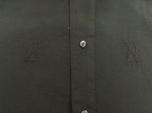 他の写真2: BUGGLE BOY レーヨン/ナイロン 同色刺繍入り 長袖 シャツ ブラック (VINTAGE)