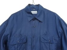 他の写真1: FRATELLO フラップ付きポケット 長袖 シルクシャツ ダークブルー (VINTAGE)