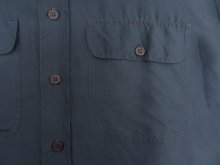 他の写真2: DANIEL HECHTER フラップ付きポケット 長袖 シルクシャツ ネイビー (VINTAGE)