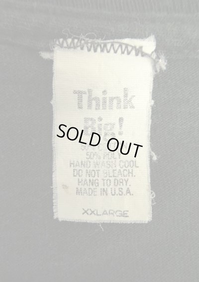 画像2: 80'S THINK BIG! シングルステッチ 半袖 Tシャツ ブラック USA製 (VINTAGE)