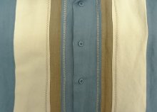 他の写真2: HAVANERA ラミー/レーヨン 半袖 オープンカラーシャツ ブルー/トープ＆ナチュラル (VINTAGE)