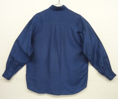 画像3: FRATELLO フラップ付きポケット 長袖 シルクシャツ ダークブルー (VINTAGE)