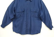 他の写真3: FRATELLO フラップ付きポケット 長袖 シルクシャツ ダークブルー (VINTAGE)