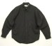 画像1: BUGGLE BOY レーヨン/ナイロン 同色刺繍入り 長袖 シャツ ブラック (VINTAGE) (1)