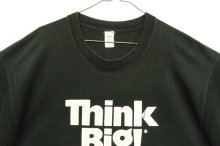 他の写真1: 80'S THINK BIG! シングルステッチ 半袖 Tシャツ ブラック USA製 (VINTAGE)