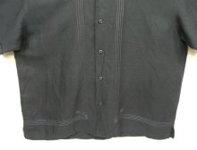 他の写真3: HAVANERA ラミー/レーヨン 半袖 オープンカラーシャツ ブラック (VINTAGE)