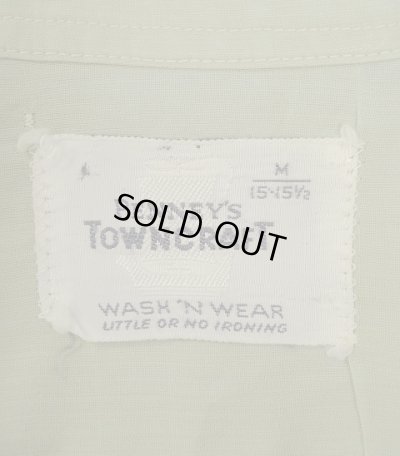 画像2: 60'S TOWNCRAFT 長袖 オープンカラーシャツ ライトグリーン (VINTAGE)