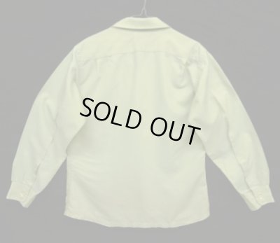 画像3: 60'S TOWNCRAFT 長袖 オープンカラーシャツ ライトグリーン (VINTAGE)