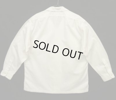 画像3: 90'S RALPH LAUREN "STEWARD" ポプリン フラップ付きポケット 長袖 オープンカラーシャツ ホワイト (VINTAGE)