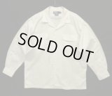 90'S RALPH LAUREN "STEWARD" ポプリン フラップ付きポケット 長袖 オープンカラーシャツ ホワイト (VINTAGE)