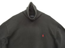 他の写真1: 90'S RALPH LAUREN 鹿の子 タートルネック 長袖 Tシャツ ブラック USA製 (VINTAGE)